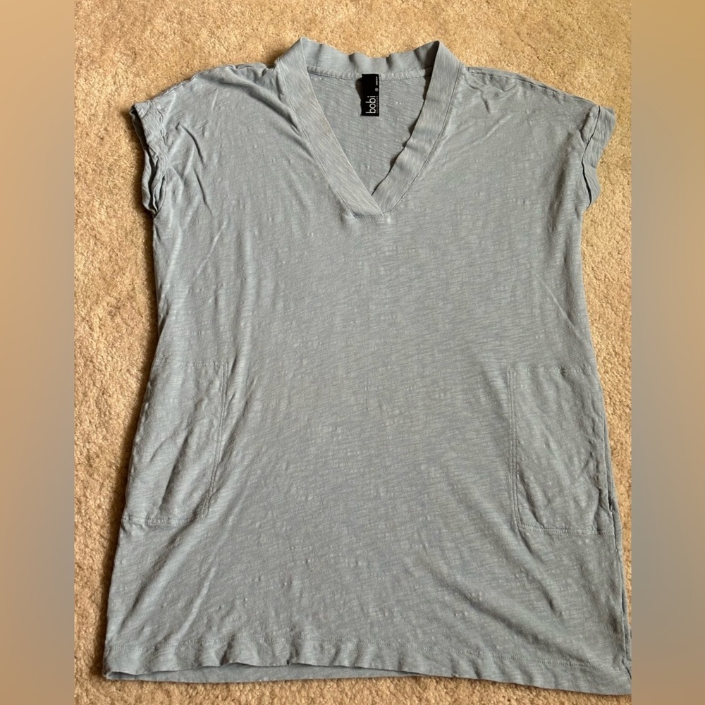 bobi T Shirt Dress. Small. Light Blue.